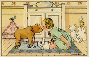 Suzanne Prints: Kissing teddy