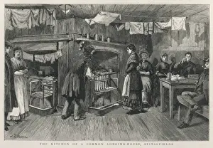 Spitalfields Prints: The kitchen of a common lodging house, Spitalfields, London