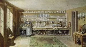 A kitchen in Frances Street, London by George Scharf