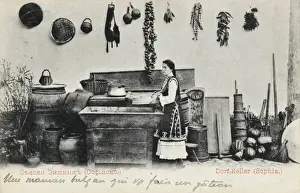 Kitchen scene, Sofia, Bulgaria