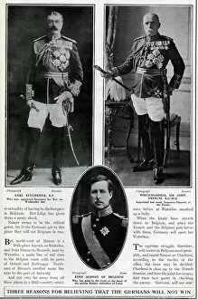 Kitchener, French, and King Albert of Belgium, WW1