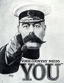 Recruitment Gallery: Kitchener Poster C.1915