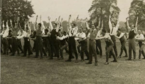 Recruits Collection: Kitcheners new recruits, physical drill in Hyde Park, Londo