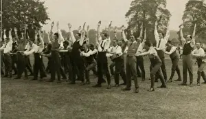 Exercising Prints: Kitcheners new recruits, physical drill in Hyde Park, Londo