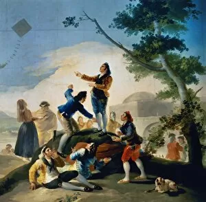 Images Dated 20th September 2016: The Kite, 1777-1778, by Francisco de Goya
