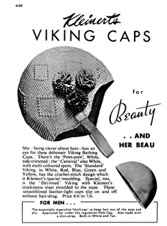 Kleinerts viking caps advertisement