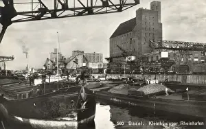 Rhine Prints: Kleinhuningen, port on the Rhine, Basel, Switzerland