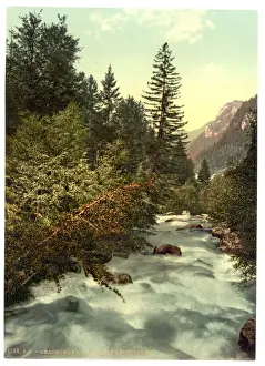 Klosters, gorges of the Landquart, Grisons, Switzerland