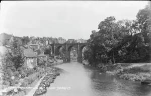 Riverbank Prints: Knaresborough Viaduct over the River Nidd