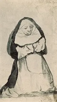 Goya Prints: Kneeled Nun praying