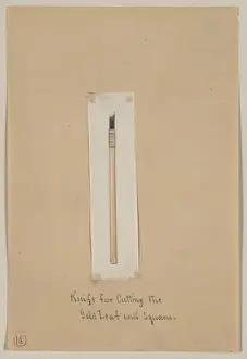Squares Prints: Knife for cutting the gold leaf into squares