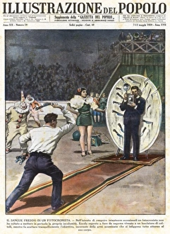 Images Dated 12th October 2011: Knife-Thrower & Camera