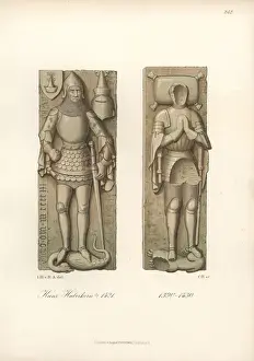 Knight in armor from the 15th century with