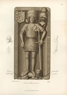 Knight in armor from the gravestone of George