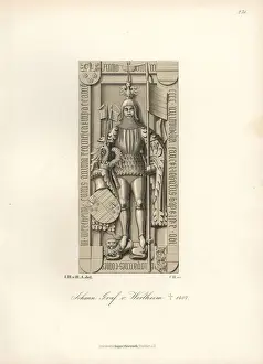 Archeologist Prints: Knight in battle armor from the 14th century
