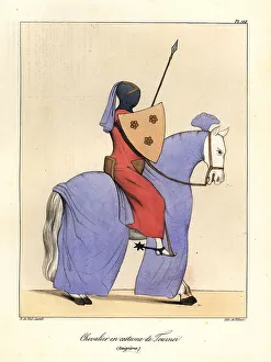Joust Prints: Knight in costume for a tournament, 12th century