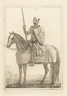 Heater Prints: Knight or man at arms in armour of the time of King Henry II