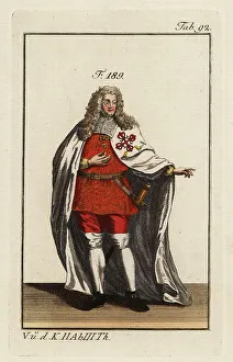 Philipp Bonanni Prints: Knight of the Order of Aviz in ceremonial robes