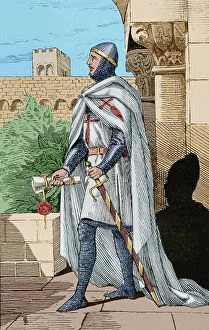 Santiago Collection: Knight of the Order of Santiago. Engraving