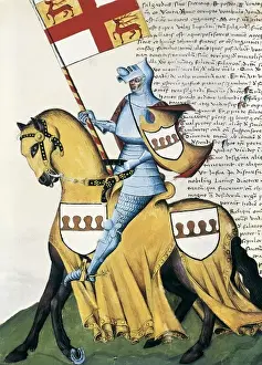 Quattrocento Prints: Knight ready to fight. Renaissance art. Quattrocento