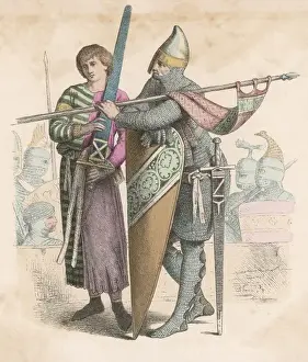 Squire Prints: Knight & Squire / 11th C