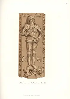 Gauntlets Prints: Knight in suit of plate armor, 16th century