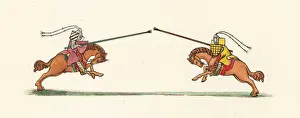 Joust Prints: Knights jousting, 14th century