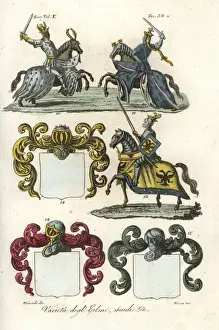 Knights Prints: Knights jousting at a medieval tournament