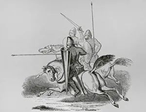 Crusader Prints: Knights and men-at-arms covered in chain mail