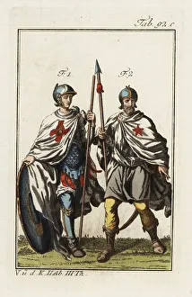 Muslims Prints: Knights of Saint Blaise 1 and Montjoie 2