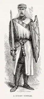 Images Dated 23rd February 2021: Knights Templar, in armour. Date: 13th century