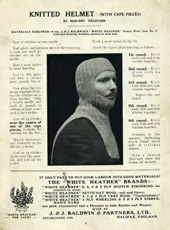 Knit Collection: Knitted helmet, WW1 knitting, comforts for soldiers