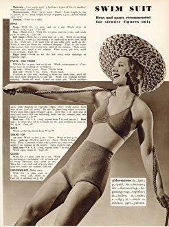 Images Dated 6th February 2020: Knitted swim wear 1940
