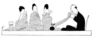 Knitting comforts for the troops, WW1