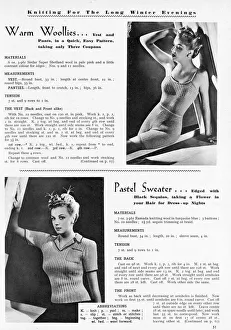 Pants Prints: Knitting for the long winter evenings, 1943