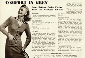 Images Dated 14th May 2012: Knitting pattern 1941