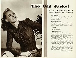 Images Dated 14th May 2012: Knitting pattern 1941