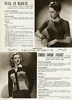 Images Dated 5th October 2017: Knitting pattern 1944