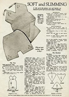 Knicker Gallery: Knitting pattern for vest and knicker set for women 1930s