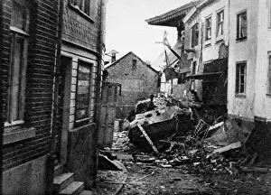 Knocked-out German Panther Tank; Second World War, 1944