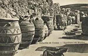 Evans Prints: Knossos - Crete - Large storage jars