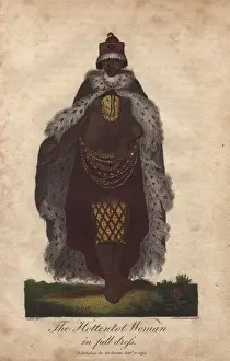Belt Prints: Koisan woman of South Africa in full dress