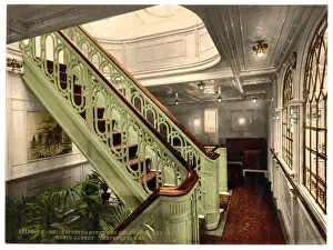 Stair Case Prints: Konig Albert, staircase, North German Lloyd, Royal Mail Stea