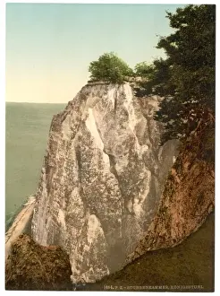Rugen Prints: The Konigsstuhl, seen from north, Stubbenkammer, Isle of Rug