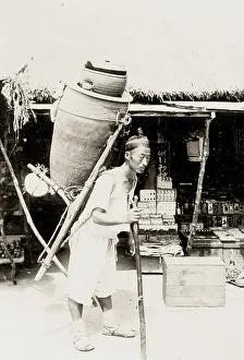 Korea: porter and store, shop, stall