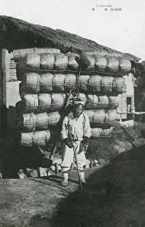 Strapped Prints: A Korean Basket Seller - Seoul, South Korea