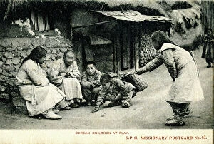 Foreign Collection: Korean children at play in the street