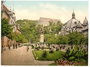 Kossuth Prints: Kossuth Monument, Miskolez, Hungary, Austro-Hungary