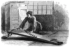 Harp Prints: The koto, a Japanese musical instrument
