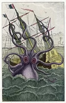Folk Lore Collection: Kraken Attacks a Ship